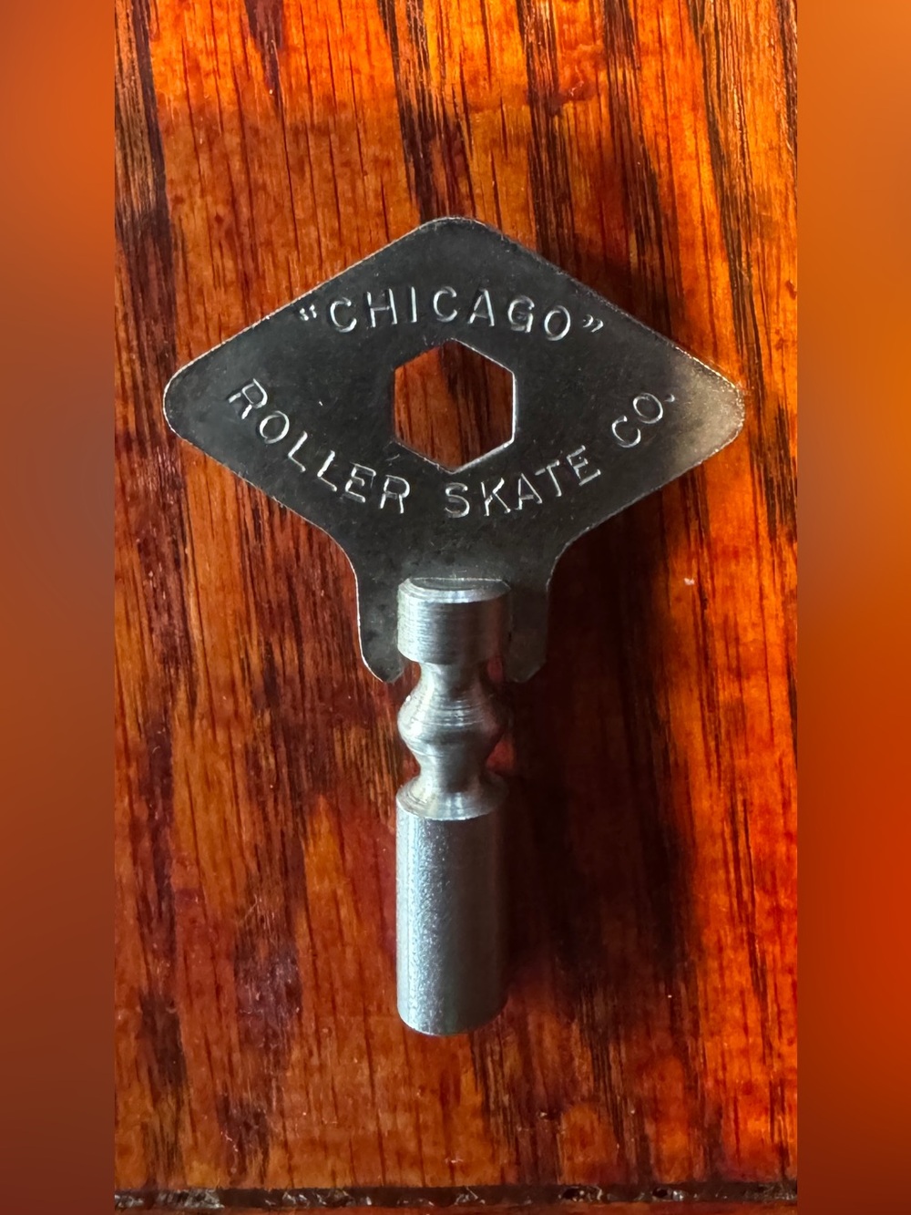 Chicago Roller Skate Co. Metal Skate Key - Silver